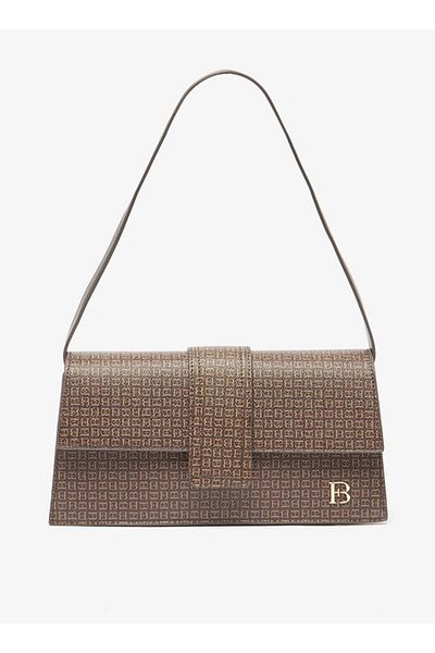 Flora Bella by Shoexpress Flora Bella Monogram Print Shoulder Bag with Button Closure