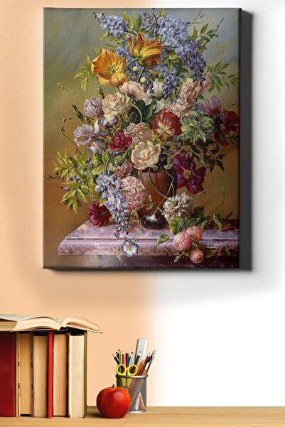 WebStyle Sayılarla Boyama Seti Kasnaklı Vazodaki Çiçekler 40 X 50 Cm
