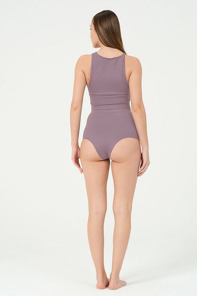 FOREVER MORE Γυναικείο Σετ Crop Singlet με εφέ Επισκευής Βραζιλίας και Κορδόνι με εξαιρετικά ψηλή μέση