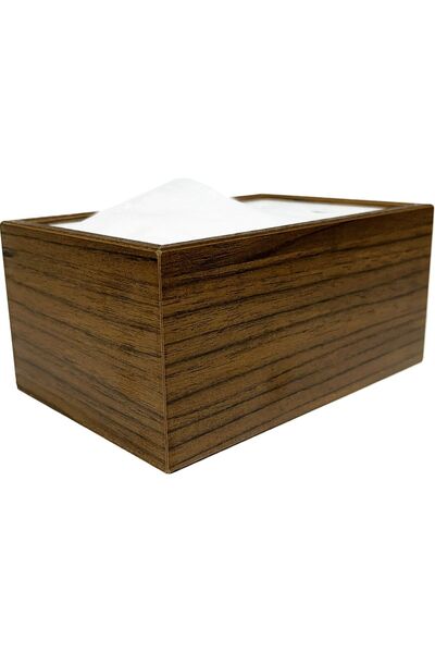 Mimoza Wooden Desktop Horizontal Napkin Holder Restaurant Dispenser Walnut