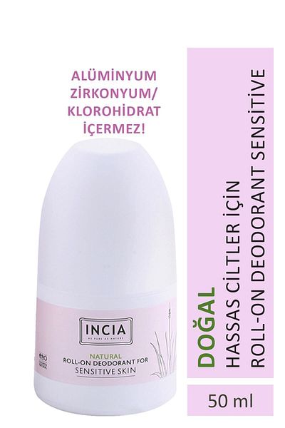 Incia 50 ml 100 % natürlicher Roll-on-Deodorant – verhindert Schweißgeruch, verschmiert nicht, für empfindliche Haut