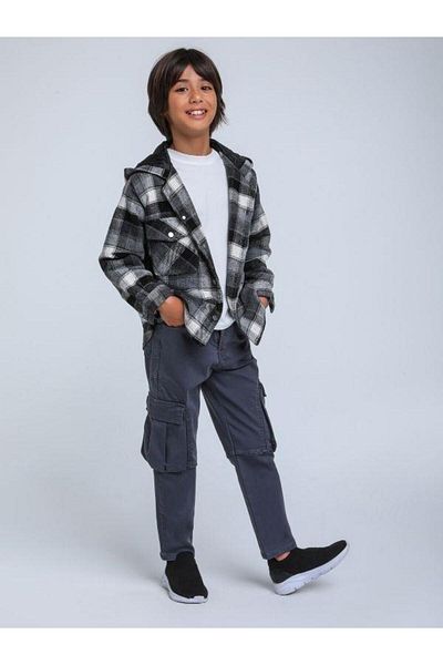 Jack Lions Boy's Hooded Plaid Jacket