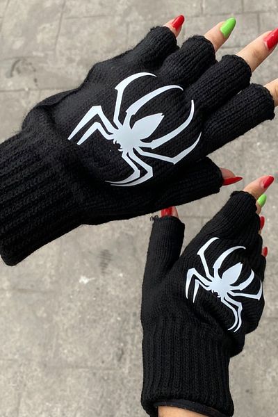 Köstebek Γάντια Unisex Black Spider Cut Finger