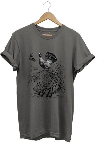 WİDİ Lovac na lovce - Soko i ptica Štampano , 100% pamuk Regular Fit T-shirt