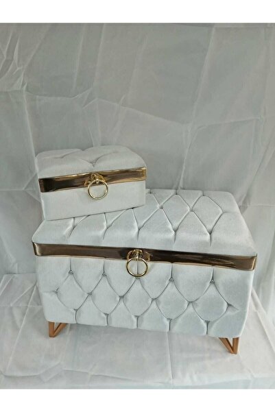 ÖzkınaEvi Düğün Gelin Bohça Söz Çeyiz Sandığı Krem Renk