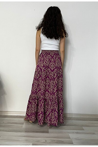 520CK Viscose Women's Skirt - Frilly Long Hijab Design