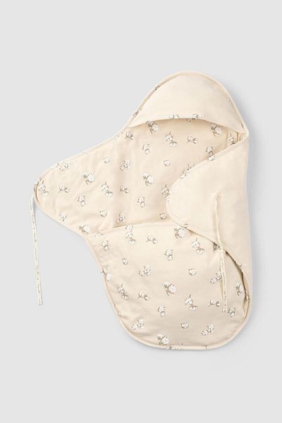 Little Gusto Organic Cotton Hospital Exit Swaddle Large Cotton Patterned