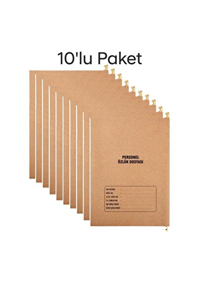 Genel Markalar Metal Askılı Personel Özlük Dosyası 8 Yapraklı 10 Lu Paket