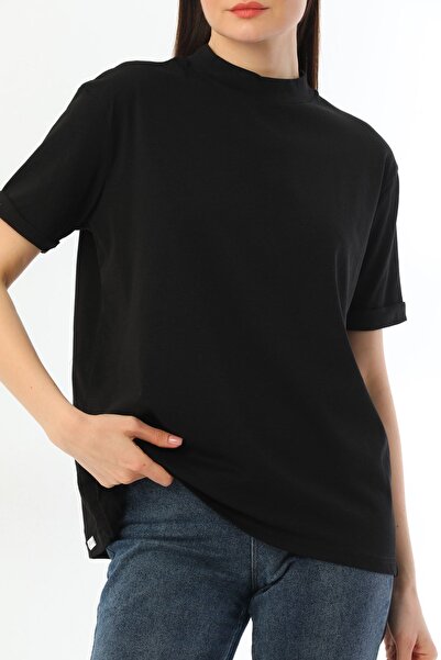 kallima Ecru-black 2-pack Stand-up Collar Comfortable Fit 100% Cotton T-shirt