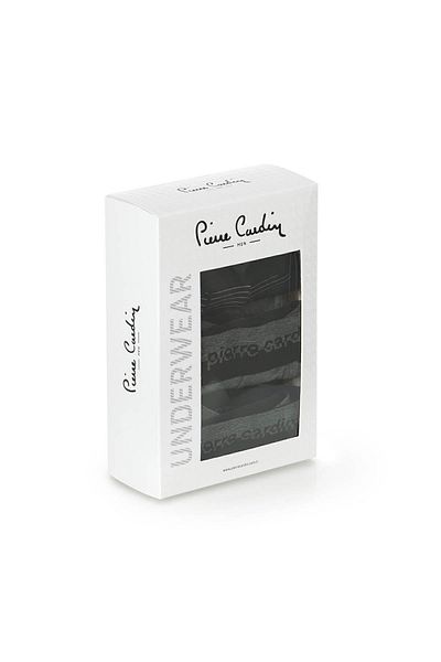 Pierre Cardin Boxeri pentru bărbați, albastru bleumarin, gri bumbac, cu elastan, pachet de 3