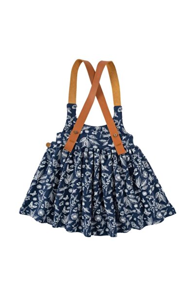 Little Gusto Jile Elbise Çocuk Lacivert Orenda Organik Pamuk