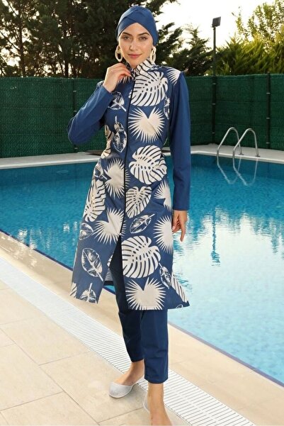 CoolLook Yarım Boyunlu Yaka Esnek Önden Fermuarlı Beli Lastikli Tunik Rahat P...