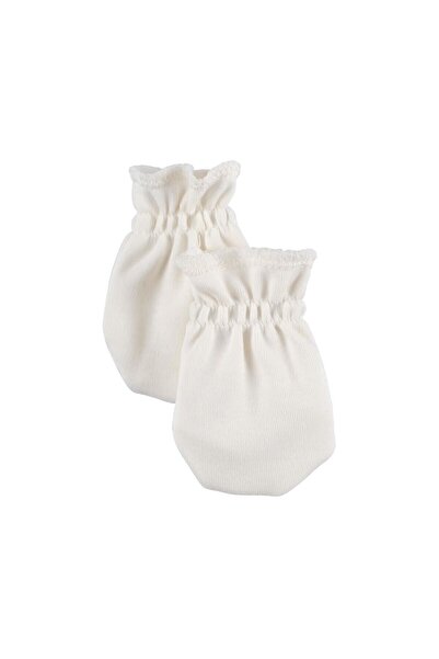 Little Gusto Yenidoğan Eldiven Ekru Organik Pamuk