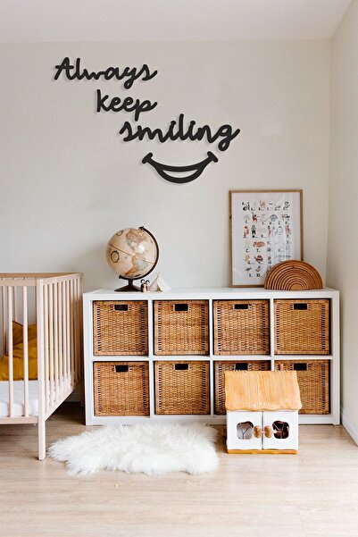 Numa Concept Always Keep Smiling :) Dekoratif Duvar Yazısı Mdf Duvar Dekorasyon