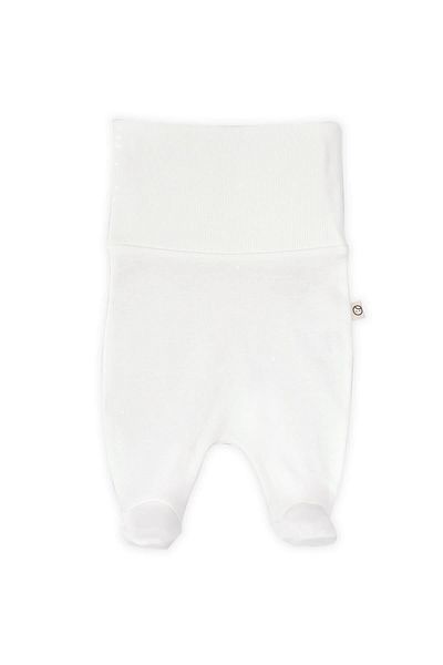 Little Gusto High Waist Booties Trousers Newborn White Organic Cotton