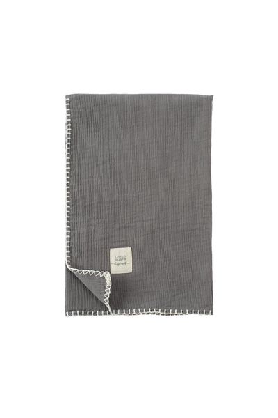 Little Gusto Baby Muslin Diaper Cover and Pouch Set Organic Cotton 120 Cm Gray