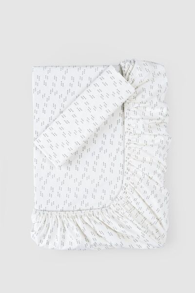 Little Gusto Organik Pamuk Lastikli Çarşaf ve Yastık Kılıf Seti Arrow 90x190 cm