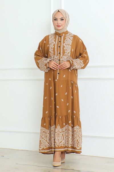 MSK Fashion Αυθεντικό φόρεμα με κουμπιά με σχέδια