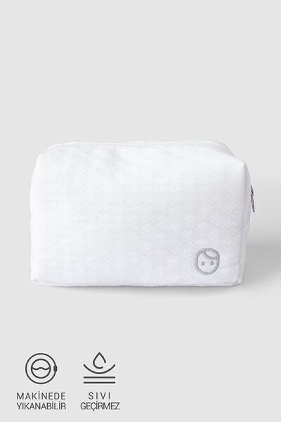 Little Gusto Liquid-proof Zippered Quilted Organizer Bag White