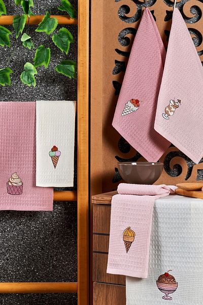 Casnack 6dílná zmrzlinová sada kuchyňských utěrek 40x60