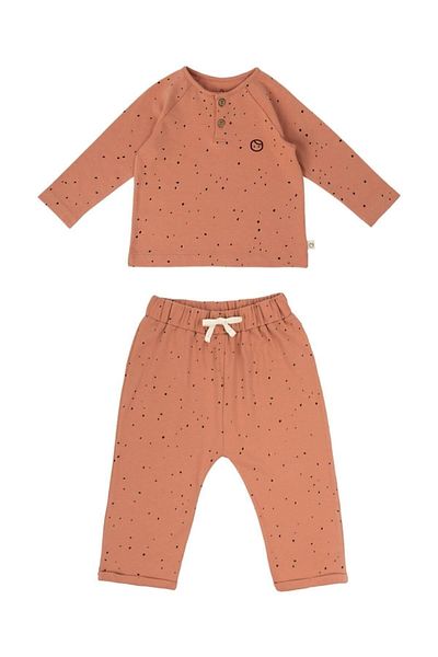 Little Gusto Cosmos Pink Organic Cotton Baby Pajama Set