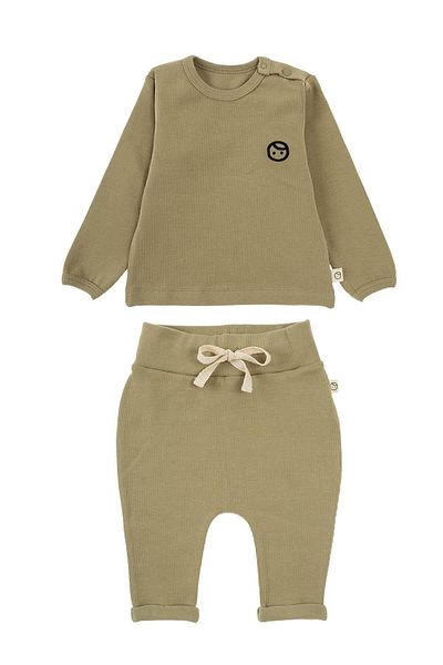 Little Gusto Camisole Set Baby Khaki Organic Cotton