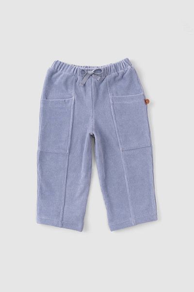 Little Gusto Corduroy Baby Pants Blue
