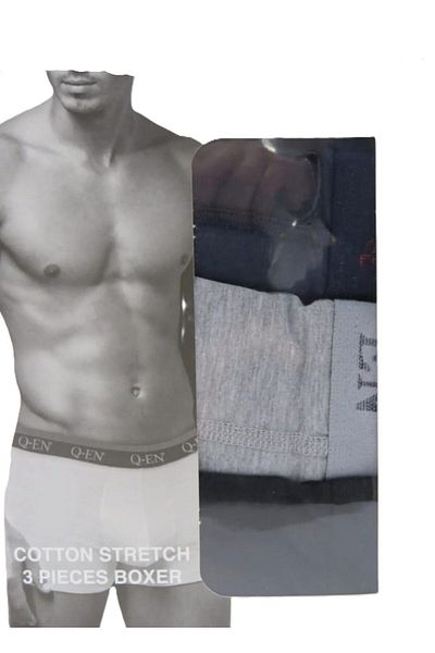 Q-EN Ανδρικά Boxers - 3 Cotton Lycra