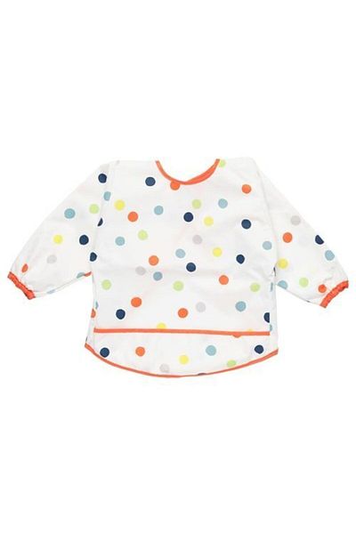IKEA Baby Food Bib, Multicolor Meridyendukkan 37x34 Cm Velcro Tape, Elastic Long Sleeves