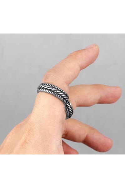 G Sport POLO Men's Retro Ring - Stainless Steel and Grid Mesh