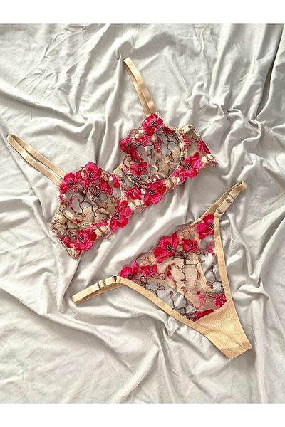 DESİLE CAROLINA BRODE BRA SET