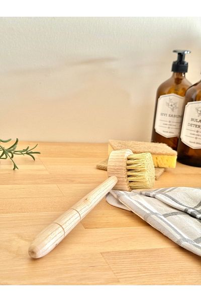 Mottogo Natural Wooden Vegan Decorative Multi-Purpose Herbal Cleaning Brush