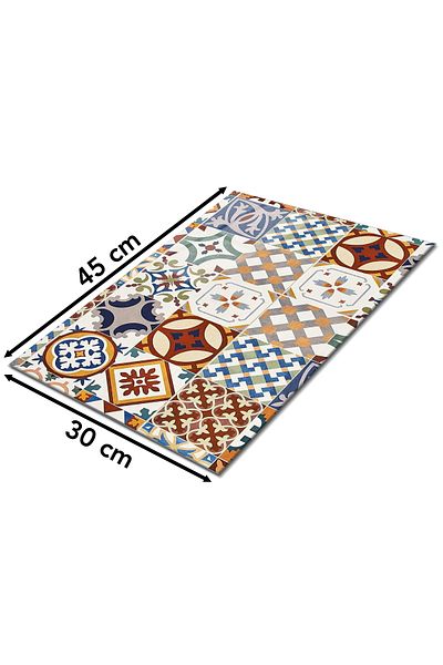 Rosyvien Silicone Pedestal Tile Pattern Glass Cutting Board - Presentation Cutting Chopping Table with Tempered and Rodage
