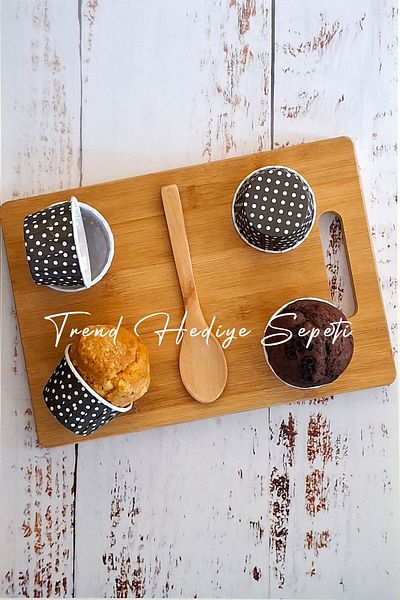 Trend Hediye Sepeti 25-Piece Black Polka Dot Muffin - Airfryer Compatible Cake Capsule Cupcake Mold