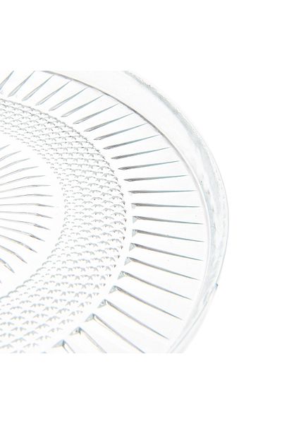 İpek Elena Silk Glass Plate - Transparent - 19 cm
