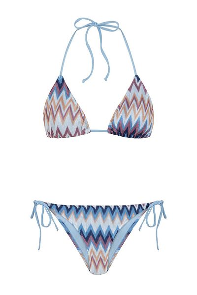 AQUELLA Colorful Knitwear Triangle Bikini Set