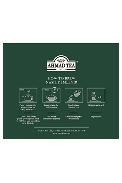 Ahmad Tea Ceylon Tea Demlik Poşet Çay 100'lü 320 G Hafif Bergamotlu