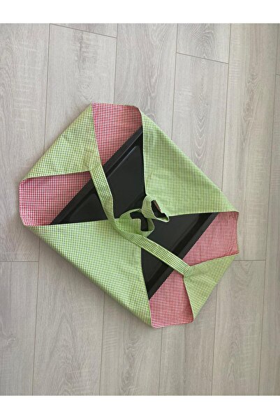 AdaEsintisi Double Sided Red and Green Gingham Carrying Bag