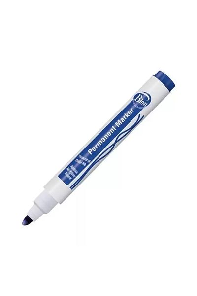 Bion 12-Piece Blue Round Tip Permanent Marker - 9175