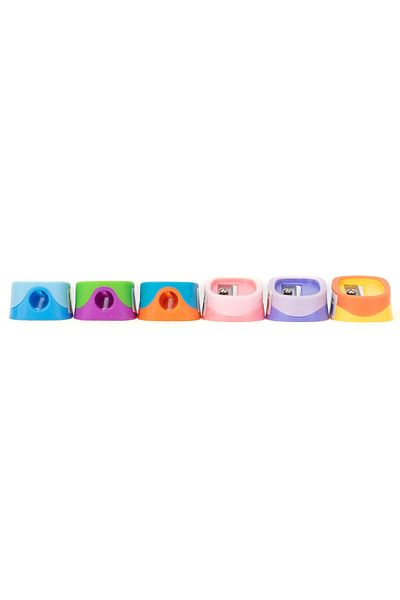 Oppland 6 Pieces of Practical Manual Stationery Pencil Sharpener in Different Colors - Stainless Durable