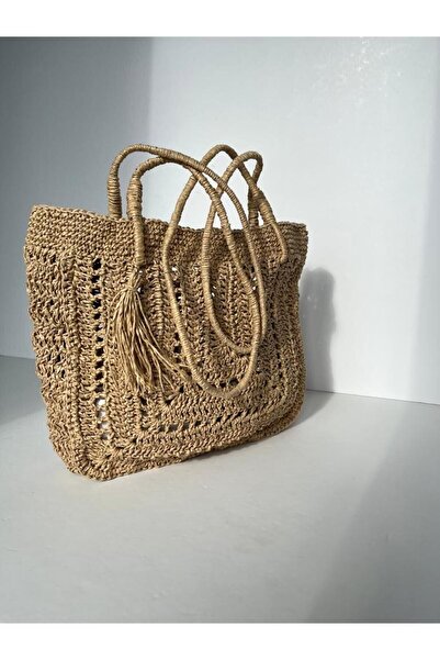 JINJI Örgü Kağıt İp Çanta