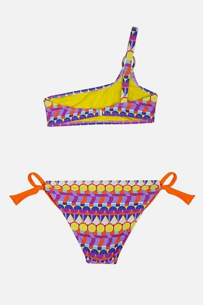 AYYILDIZ 4907 Set bikini pentru fete cu un singur umăr portocaliu