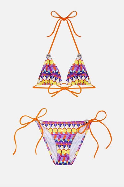 AYYILDIZ 4908 Set de bikini pentru fete cu model violet