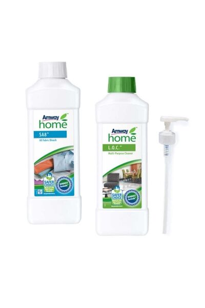 Amway Her Cins Kumaş Beyazlatıcısı + Çok Amaçlı Temizleyici Home + 1 Litre Lo...