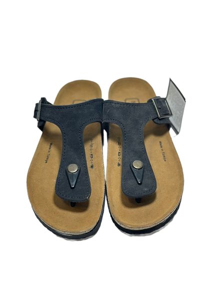 Esem Casual Comfortable Belted Leather Flip Flops Sandals