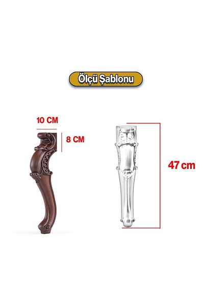 Badem10 Picior de masă de cafea din plastic Valenta 47 cm model din lemn 1 bucată Mobilier Zigon Ceai Picior de masă de cafea mijlocie