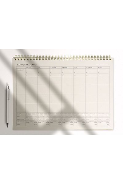 Fark Tanıtım Spiral Bound 12 Month Weekly Planner