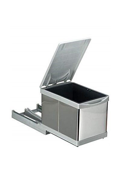 Pelikan 12 Lt Stainless Rail Trash Can - Inside the Cabinet, 21750