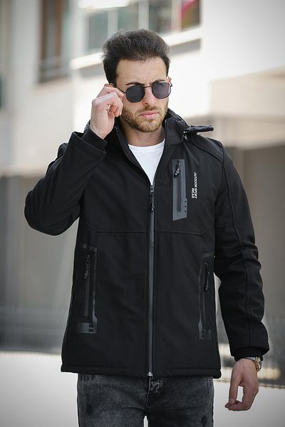 Oksit Ανδρικό παλτό Softshell - Majuro Outdoor, νερό, κρύο και αντιανεμικό, με επένδυση από γούνα στο εσωτερικό