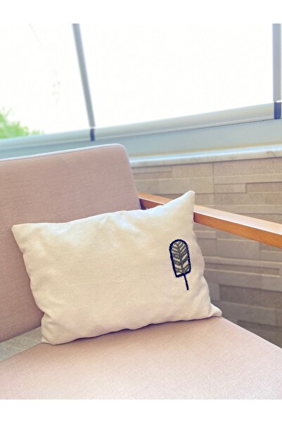 Les Passent Бохемска възглавница с флорален мотив от лен - измита калъфка